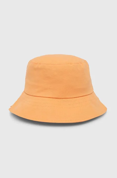 Detský bavlnený klobúk United Colors of Benetton oranžová farba, bavlnený