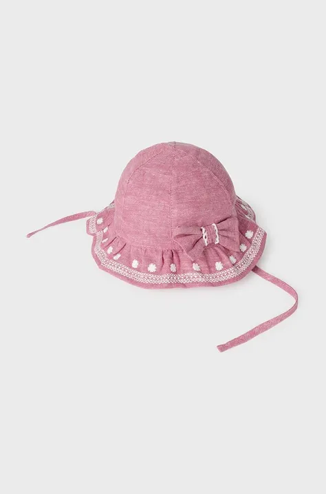 Detský klobúk Mayoral ružová farba