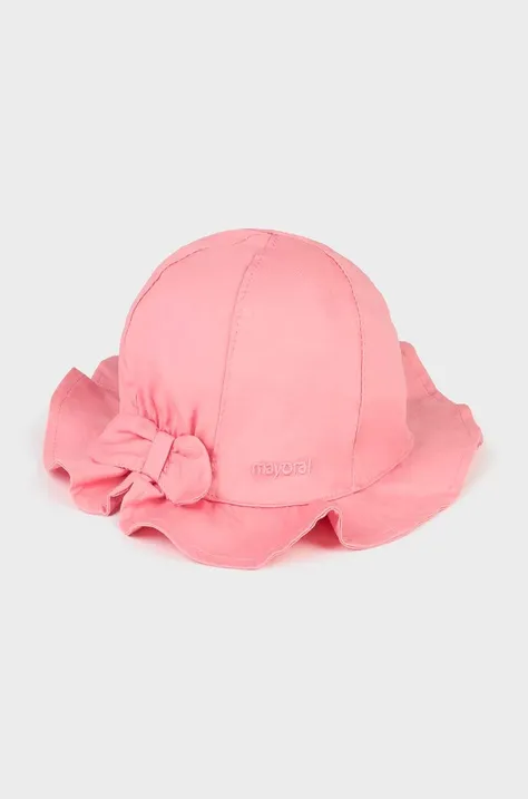 Παιδικό βαμβακερό καπέλο Mayoral χρώμα: ροζ