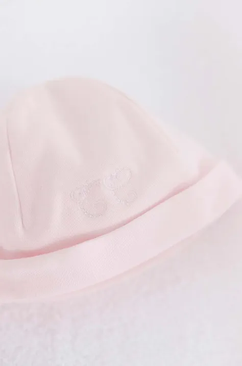 Бавовняна шапка для немовля Tartine et Chocolat колір рожевий з тонкого трикотажу з бавовни
