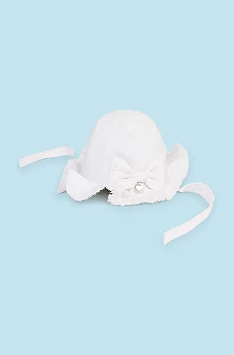Detský klobúk Mayoral Newborn biela farba