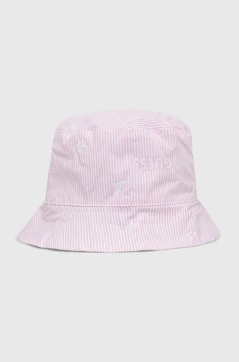 Дитячий капелюх Guess колір рожевий