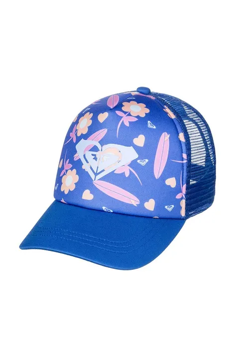 Детска шапка с козирка Roxy SWEET EMOTION в лилаво с десен