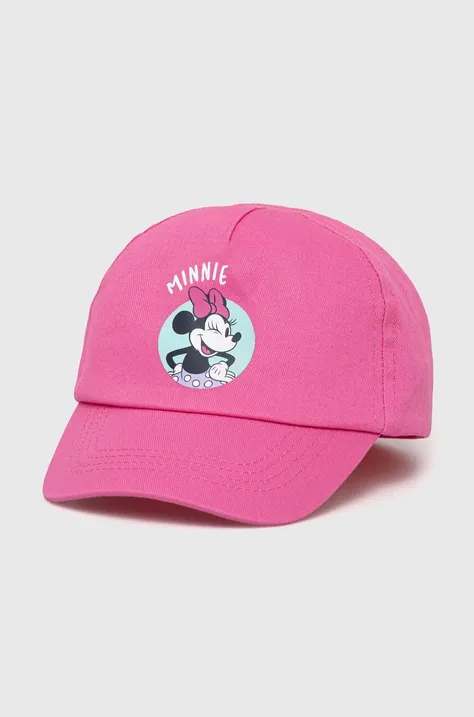 Хлопковая кепка zippy x Disney цвет розовый с принтом