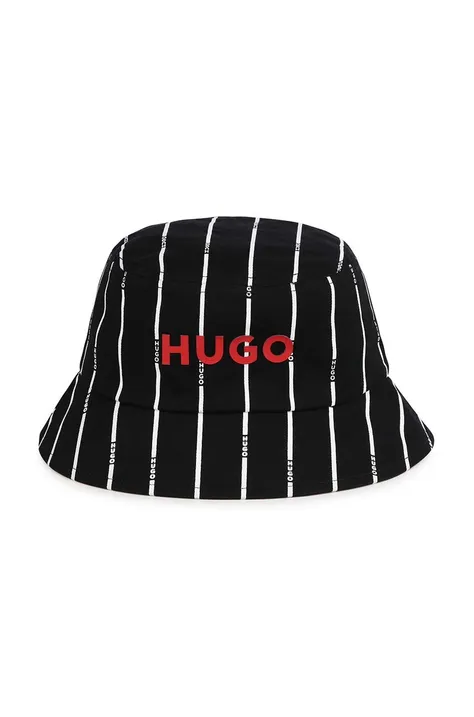 Детская хлопковая шляпа HUGO цвет чёрный хлопковый