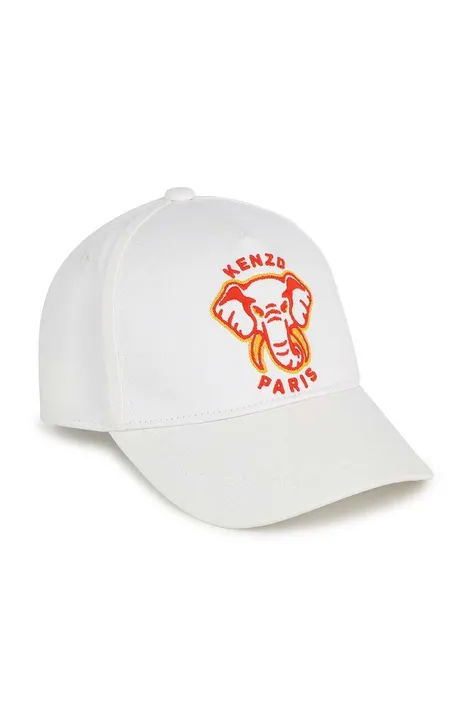 Παιδικό βαμβακερό καπέλο μπέιζμπολ Kenzo Kids χρώμα: άσπρο