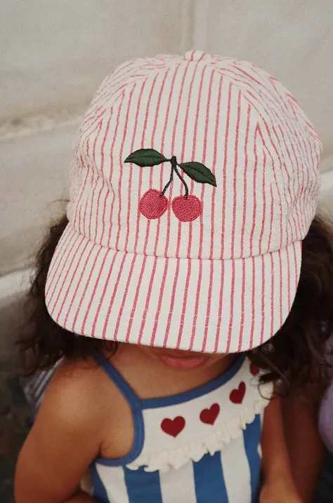 Konges Sløjd cappello con visiera bambino/a colore rosso