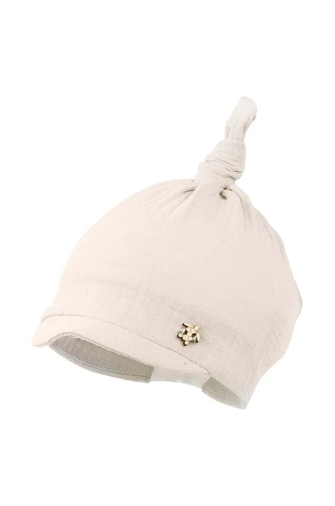Detská bavlnená čiapka Jamiks VAGABOND béžová farba