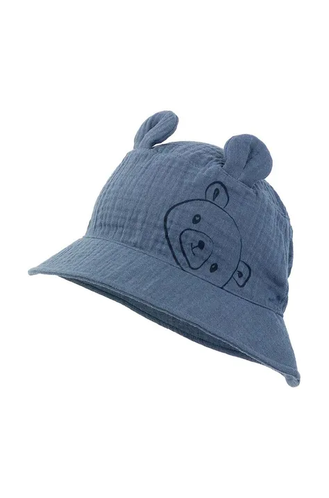 Детская хлопковая шляпа Jamiks VISERYS цвет синий хлопковый