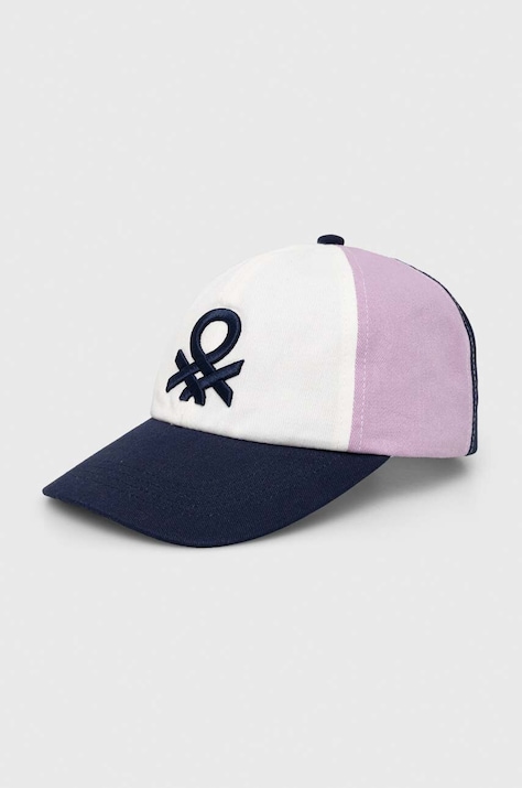 United Colors of Benetton șapcă de baseball din bumbac culoarea violet, modelator