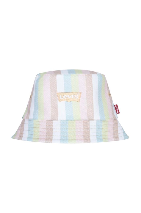 Детска памучна капела с две лица Levi's LAN LEVI'S REVERSIBLE BUCKET C в оранжево