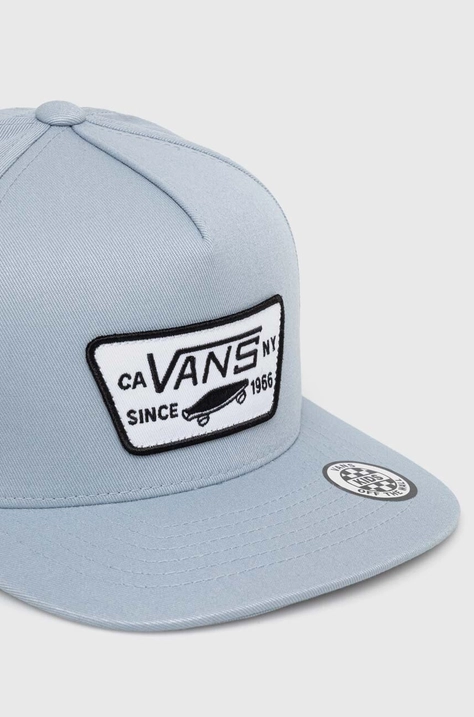 Vans czapka z daszkiem bawełniana dziecięca BY FULL PATCH SNAPBACK BOYS kolor niebieski gładka