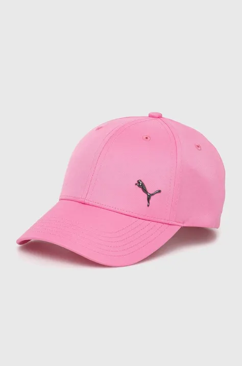 Παιδικό καπέλο μπέιζμπολ Puma PUMA Metal Cat Cap Jr χρώμα: ροζ