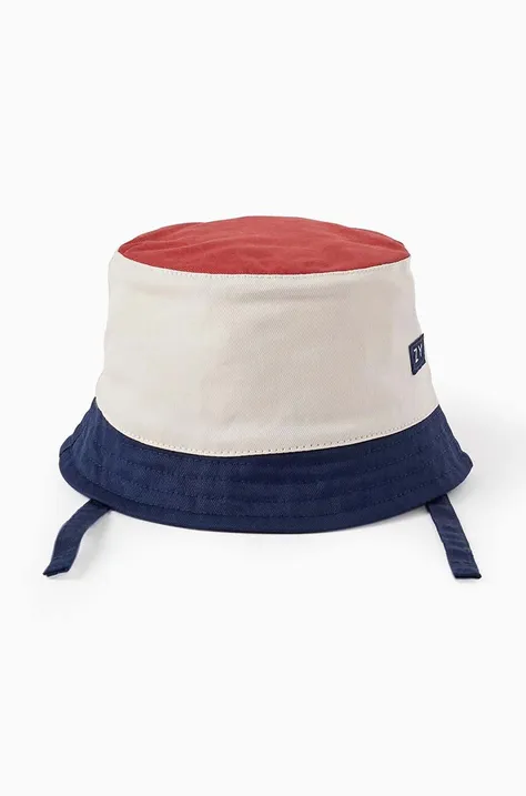 Otroški bombažni klobuk zippy bela barva