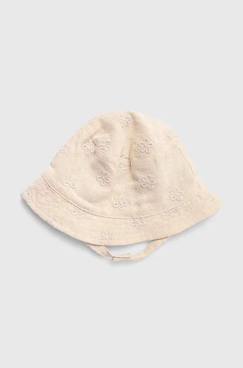 Ένα καπέλο με ένα μείγμα από λινό zippy χρώμα: μπεζ
