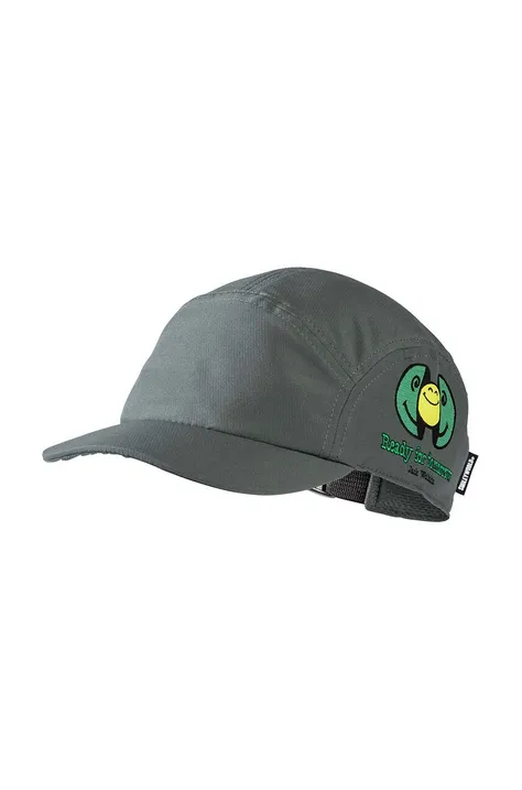 Detská baseballová čiapka Jack Wolfskin SMILEYWORLD zelená farba, s potlačou