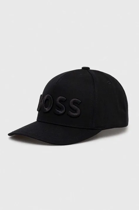 Kapa sa šiltom BOSS boja: crna, s aplikacijom