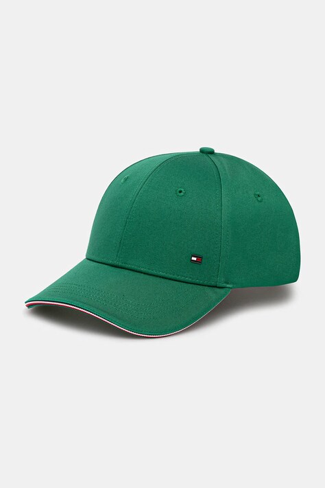 Bavlněná baseballová čepice Tommy Hilfiger bílá barva