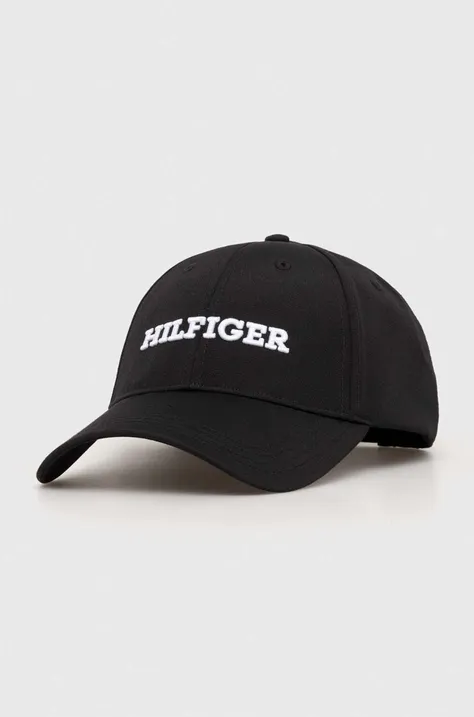 Tommy Hilfiger berretto da baseball colore nero con applicazione