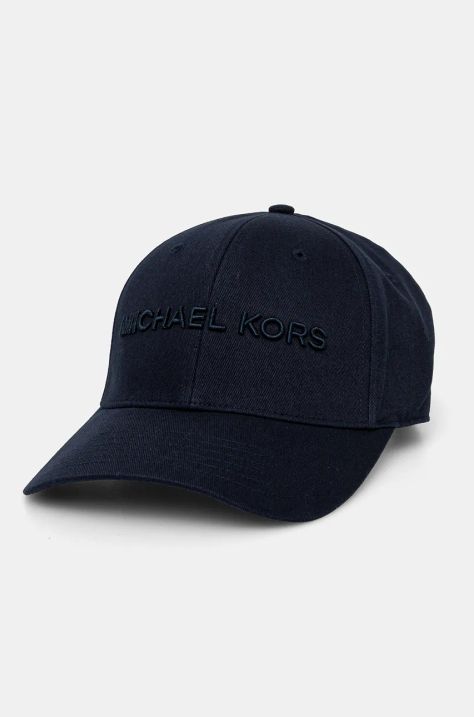 Michael Kors berretto da baseball in cotone colore blu navy con applicazione