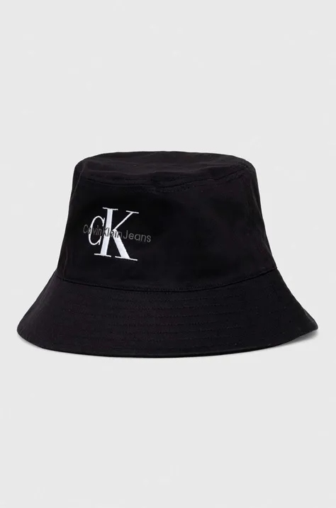Шляпа из хлопка Calvin Klein Jeans цвет чёрный хлопковая