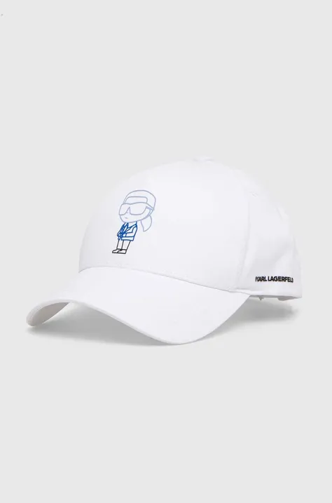 Καπέλο Karl Lagerfeld χρώμα: άσπρο
