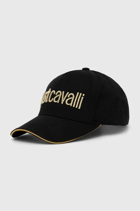 Just Cavalli czapka z daszkiem bawełniana z aplikacją 76QAZK30 ZG192