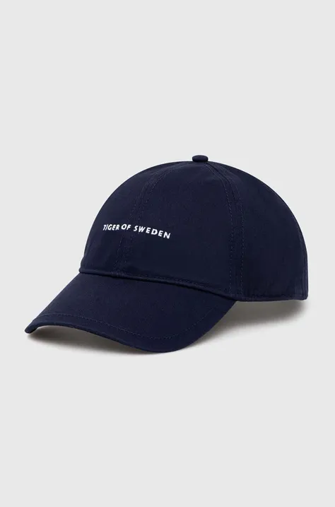 Βαμβακερό καπέλο του μπέιζμπολ Tiger Of Sweden χρώμα: ναυτικό μπλε