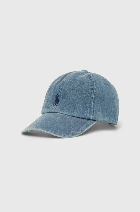 Polo Ralph Lauren cappelo con visiera jeans colore blu