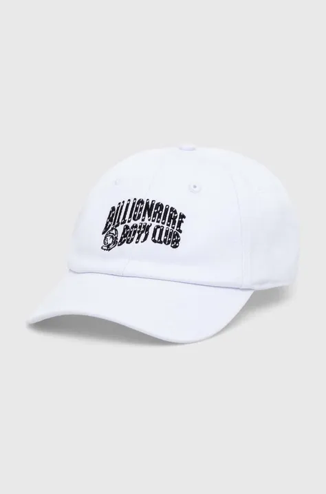 Bavlněná baseballová čepice Billionaire Boys Club Arch Logo Curved bílá barva, s aplikací, BC016