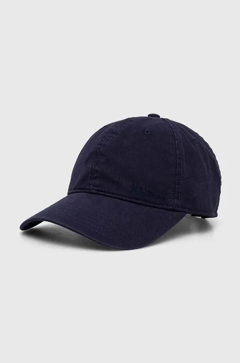 Βαμβακερό καπέλο του μπέιζμπολ Pepe Jeans χρώμα: ναυτικό μπλε