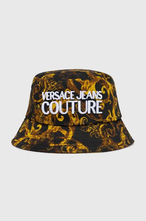 Bombažni klobuk Versace Jeans Couture črna barva, 76GAZK06 ZG267