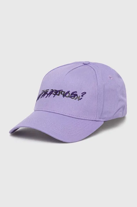 Βαμβακερό καπέλο του μπέιζμπολ The Kooples χρώμα: μοβ, AMHA28006K