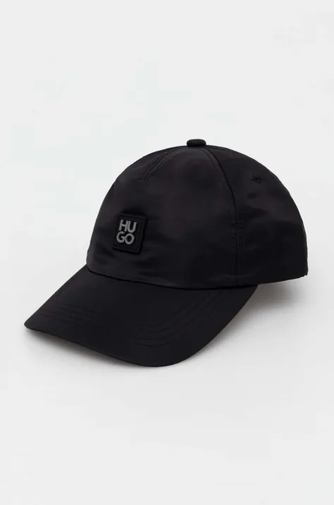 Kapa sa šiltom HUGO boja: crna, s aplikacijom, 50514124