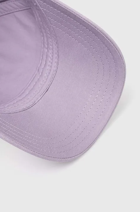 Hugo Blue czapka z daszkiem bawełniana kolor fioletowy z aplikacją 50522266