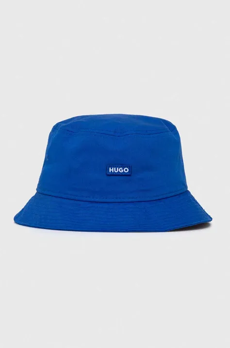 Hugo Blue kapelusz bawełniany kolor niebieski bawełniany 50522293