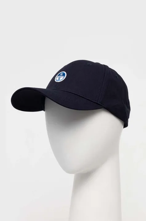 Хлопковая кепка North Sails цвет синий с аппликацией