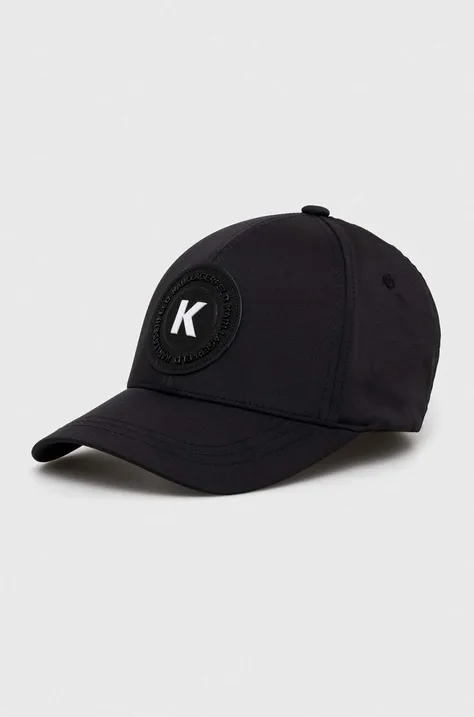 Kapa sa šiltom Karl Lagerfeld boja: crna, s tiskom