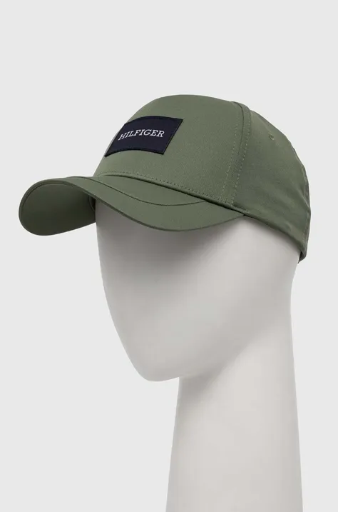 Tommy Hilfiger șapcă culoarea verde, cu imprimeu, AM0AM12162