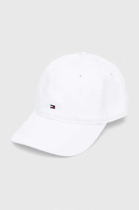 Tommy Hilfiger șapcă de baseball din bumbac culoarea alb, uni AM0AM12303