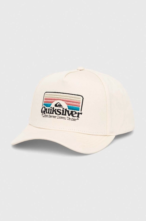 Quiksilver pamut baseball sapka bézs, nyomott mintás