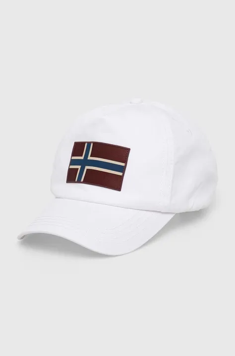 Βαμβακερό καπέλο του μπέιζμπολ Napapijri Falis 2 χρώμα: άσπρο, NP0A4HNA0021