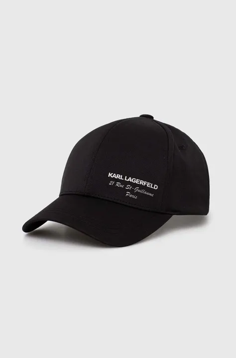 Kapa sa šiltom Karl Lagerfeld boja: crna, s tiskom, 542122.805612