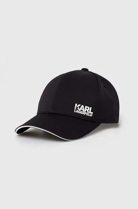 Kapa s šiltom Karl Lagerfeld črna barva, 542122.805616