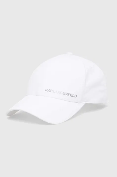 Karl Lagerfeld czapka z daszkiem kolor biały 542123.805626