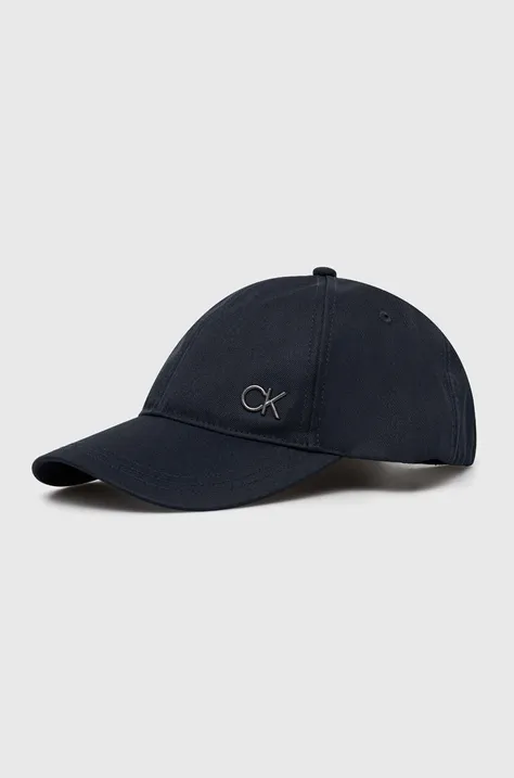 Kapa sa šiltom Calvin Klein boja: tamno plava, bez uzorka