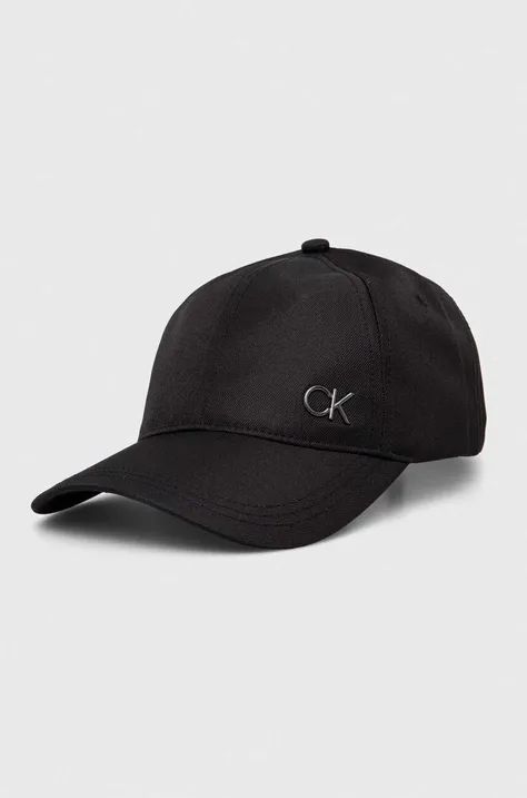 Kapa sa šiltom Calvin Klein boja: crna, bez uzorka