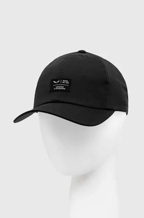 Salewa berretto da baseball Fanes Light colore nero con applicazione