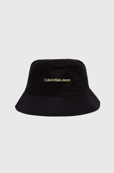 Шляпа из хлопка Calvin Klein Jeans цвет чёрный хлопковый