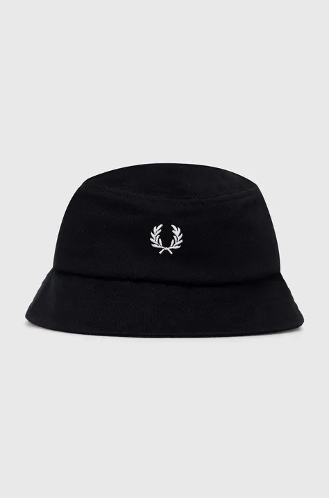 Fred Perry kapelusz bawełniany Pique Bucket Hat kolor czarny bawełniany HW6730.843